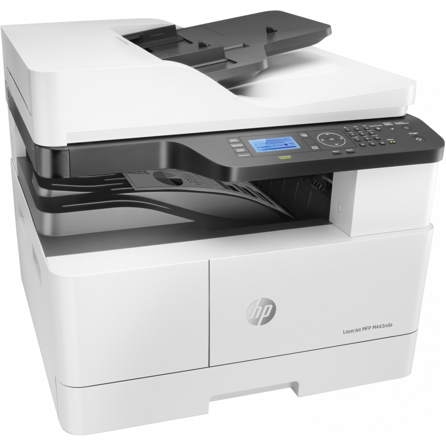 МФУ HP 8AF72A LaserJet MFP M443nda Prntr (A3) Printer/Scanner/Copier/ADF, 1200 dpi, 25/13 ppm (A4/A3), 512 MB, 600 MHz, 100+250 tray, Duplex, USB+Ethernet, Duty 50K A4 МФУ HP 8AF72A LaserJet MFP M443nda Prntr (A3) Printer/Scanner/Copier/ADF, 1200 dpi, 25/13 ppm (A4/A3), 512 MB, 600 MHz, 100+250 tray, Duplex, USB+Ethernet, Duty 50K A4