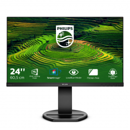 Монитор LCD 23.8'' 16:9 1920х1080(FHD) IPS, 75 Hz, 250cd/m2, 1000:1, 50М:1, 5ms, VGA, DVI, HDMI, DP, USB-Hub, Height adj, Pivot, Tilt, Swivel, Speakers, Black
