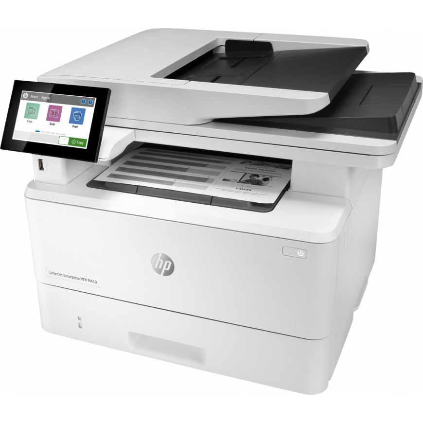 МФУ HP 3PZ55A LaserJet Enterprise MFP M430f Printer/Scanner/Copier/Fax, A4, 1200dpi, 38ppm (40 HP high speed), 2Gb, 2trays 100+250,ADF50, USB/GigEth, Duplex, Duty cycle - 100 000 МФУ HP 3PZ55A LaserJet Enterprise MFP M430f Printer/Scanner/Copier/Fax, A4, 1200dpi, 38ppm (40 HP high speed), 2Gb, 2trays 100+250,ADF50, USB/GigEth, Duplex, Duty cycle - 100 000