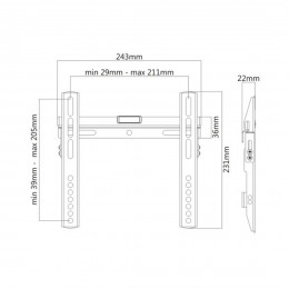 Кронштейн Brateck LP43-22 для ТВ и мониторов, 23"-42" Кронштейн Brateck LP43-22 для ТВ и мониторов, 23"-42"