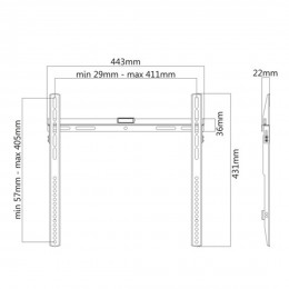 Кронштейн Brateck LP43-44 для ТВ и мониторов, 32"-55" Кронштейн Brateck LP43-44 для ТВ и мониторов, 32"-55"