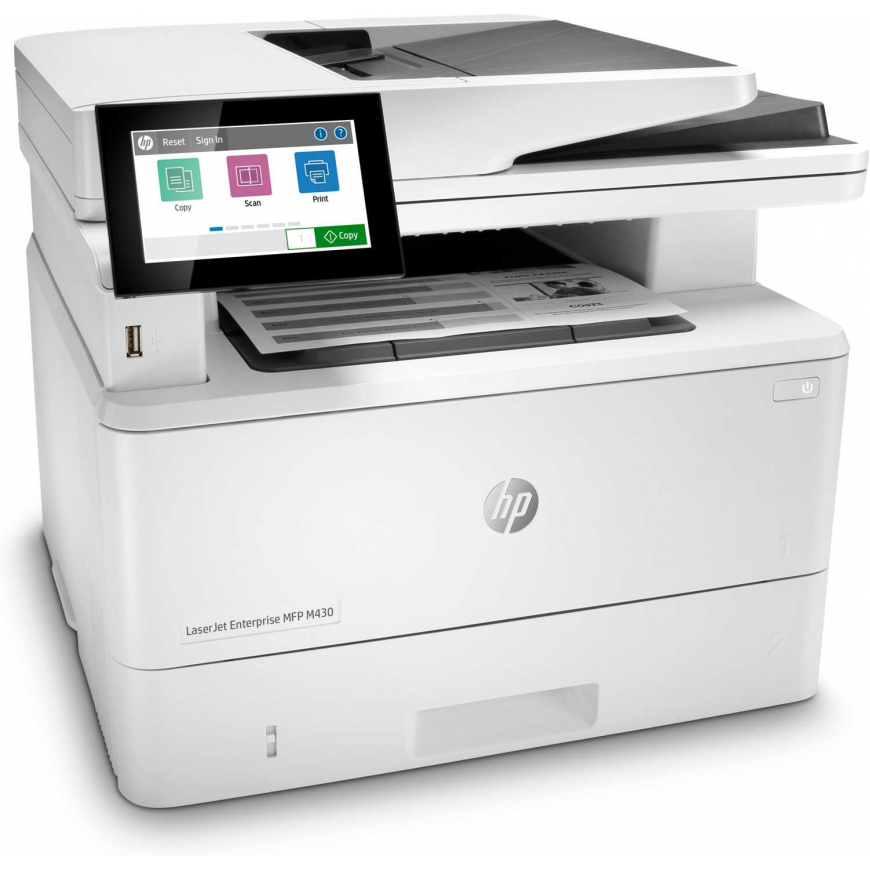 МФУ HP 3PZ55A LaserJet Enterprise MFP M430f Printer/Scanner/Copier/Fax, A4, 1200dpi, 38ppm (40 HP high speed), 2Gb, 2trays 100+250,ADF50, USB/GigEth, Duplex, Duty cycle - 100 000 МФУ HP 3PZ55A LaserJet Enterprise MFP M430f Printer/Scanner/Copier/Fax, A4, 1200dpi, 38ppm (40 HP high speed), 2Gb, 2trays 100+250,ADF50, USB/GigEth, Duplex, Duty cycle - 100 000