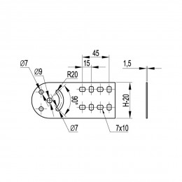 Пластина крепежная DKC 30015K GSV H100 (4 шт.) в комплекте с метизами Пластина крепежная DKC 30015K GSV H100 (4 шт.) в комплекте с метизами