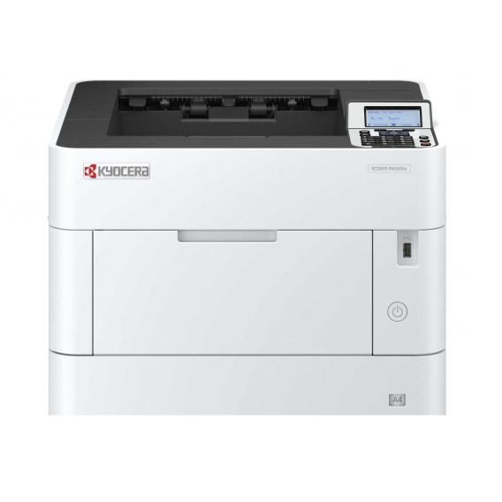 Принтер лазерный Kyocera ECOSYS PA5000x (A4), монохромный, 1200x1200 dpi, 50 ppm, 512 MB, 1.4 GHz, tray 100+500 sheets, USB+Ethernet, Duplex, LCD, drum 500k, starter toner 8k)