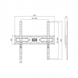 Кронштейн Brateck KL36-44F для ТВ и мониторов, 32"-75" Кронштейн Brateck KL36-44F для ТВ и мониторов, 32"-75"