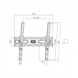 Кронштейн Brateck KL36-44T для ТВ и мониторов, 32"-75" Кронштейн Brateck KL36-44T для ТВ и мониторов, 32"-75"