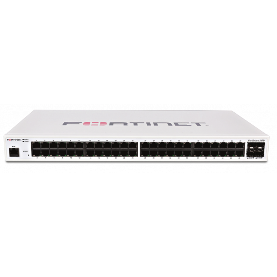FortiSwitch-248D L2 Switch - 48x GE RJ45 ports, 4x GE SFP Slots. FortiGate Switch controller compatible.