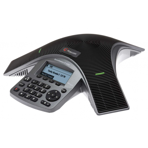 SoundStation IP 5000 conference phone with factory disabled media encryption. 802.3af Power over Ethernet. Includes 7.6 meter Ethernet cable. SoundStation IP 5000 conference phone with factory disabled media encryption. 802.3af Power over Ethernet. Includes 7.6 meter Ethernet cable.